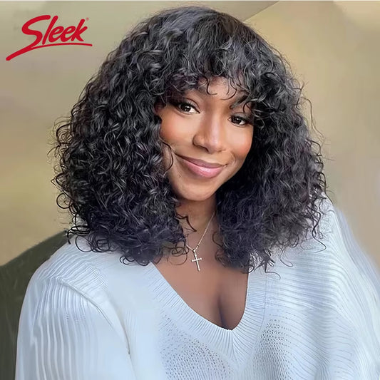 Jerry Curl Short Pixie Cut Bob Brazilian P4/27 Human Hair Wigs with Bang Natual Black Remy Highlight P1B/30 Ombre T1B/33